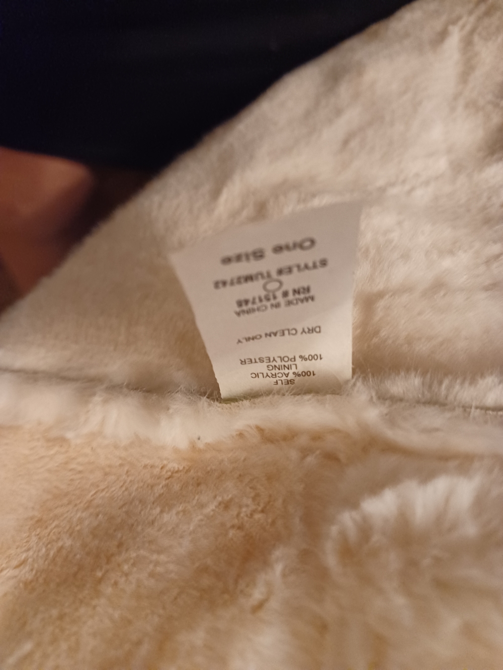 C Luna Faux Shearling Olive Green Vest with Cream Lining With Pockets - Picture 3 of 4